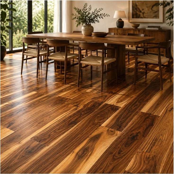Natural Walnut flooring in a room thumbnail
