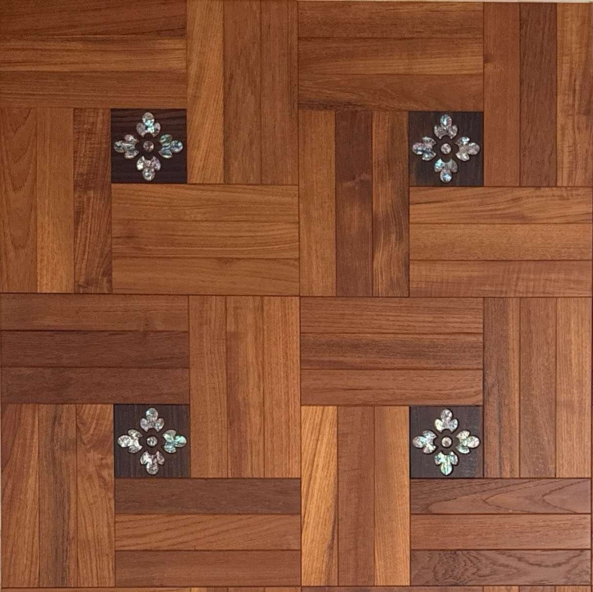 Teak Rosewood with Natural Shell, Engineered Walnut